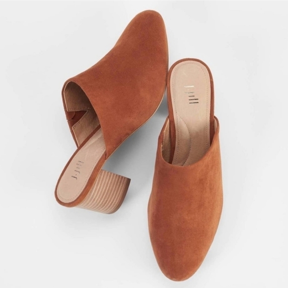 J JILL Celeste Henna Suede Block Heel Mules Size 10M - Picture 2 of 14